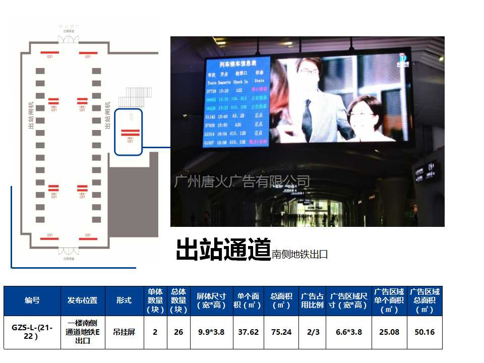 武汉至广州高铁站广告资源表 唐火广告